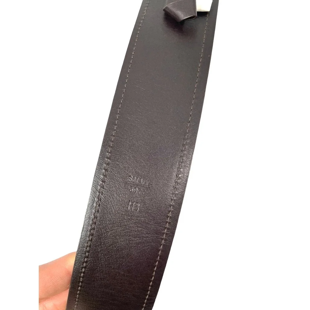 Coach monogram canvas leather belt Size S tan brown designer